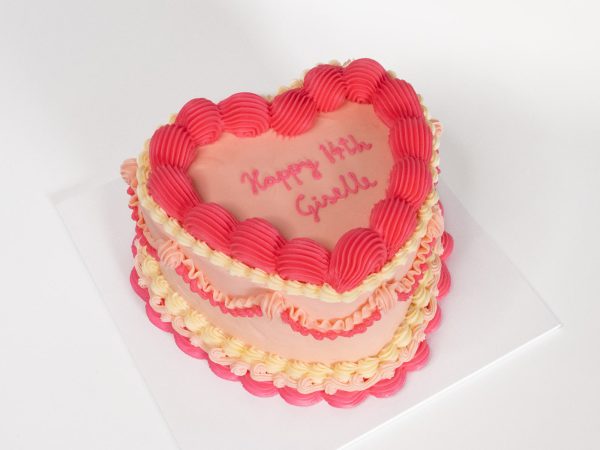 Vintage heart cake